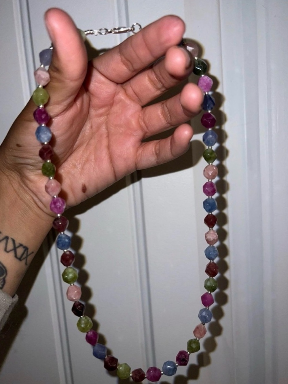 Tourmaline Sterling silver necklace